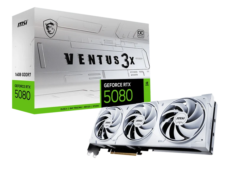 MSI GeForce RTX 5080 16G VENTUS 3X OC WHITE