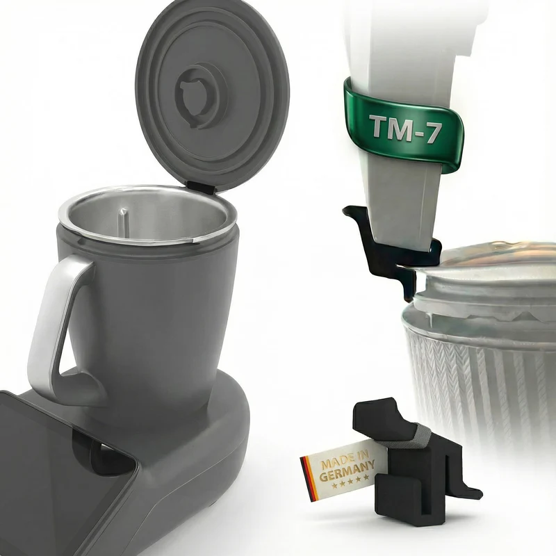 Deckelhalter kompatibel mit Thermomix TM7 – Deckelclip für Mixerdeckel – Saubere & platzsparende Aufbewahrung | R-Satz Shop