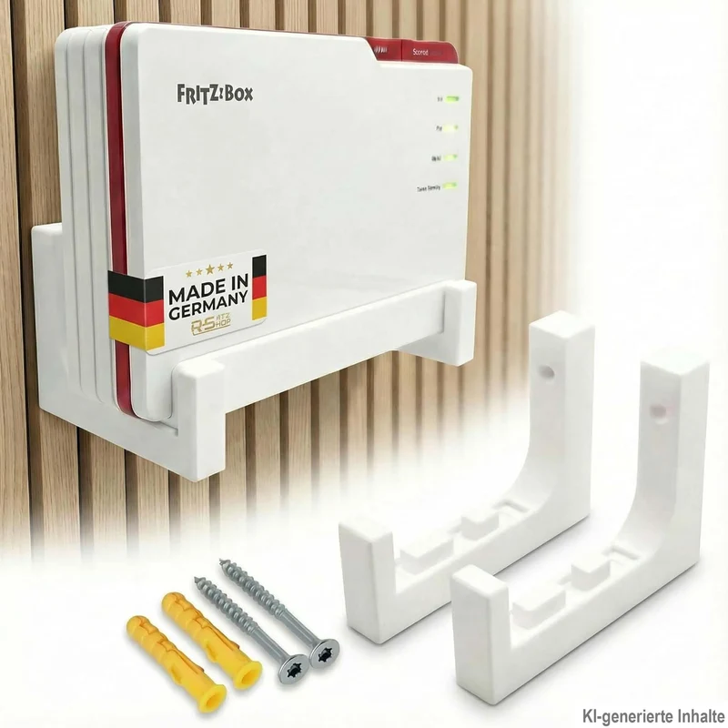 Wandhalterung passend für FritzBox 5690 / 5690 Pro – Stabile, platzsparende Halterung | R-Satz Shop