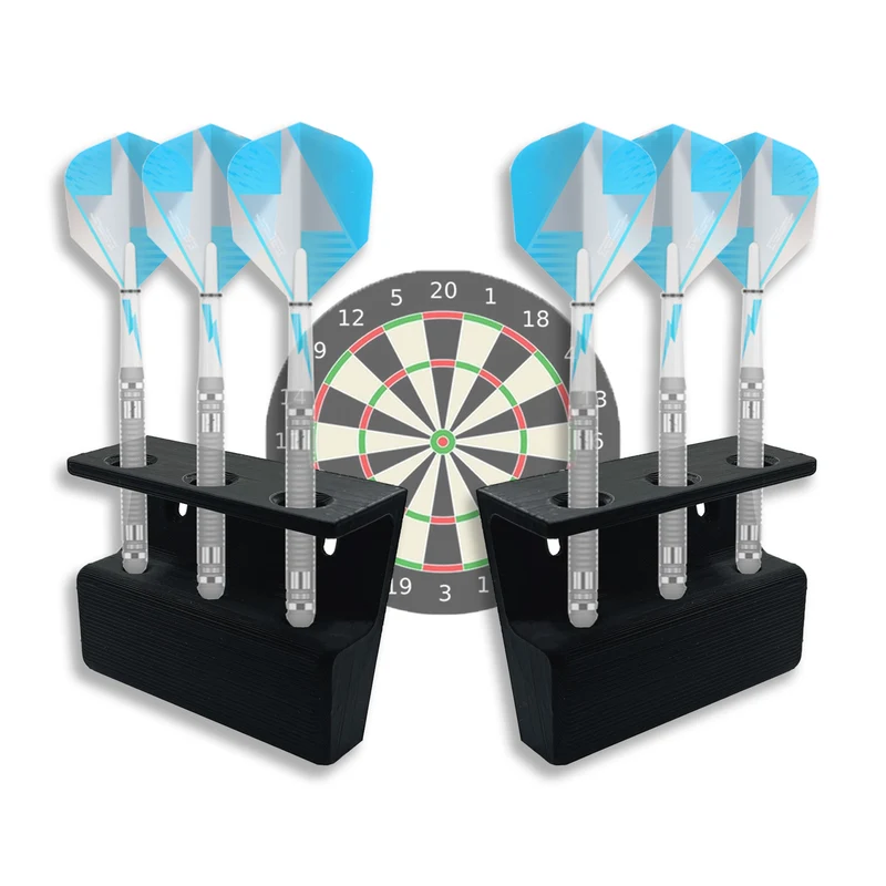 Dartpfeil Halterung Wand Set 3 Pfeile Stahl & Softdarts, Aufbewahrung, Pfeilhalter, Ständer, Zubehör für jede Dartscheibe - made by R-Satz Shop