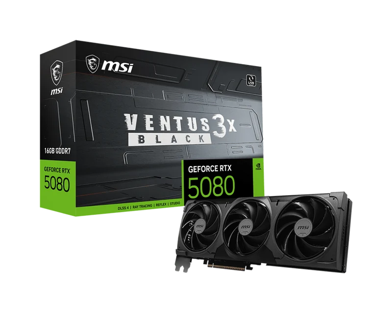 MSI GeForce RTX 5080 16G VENTUS 3X BLACK