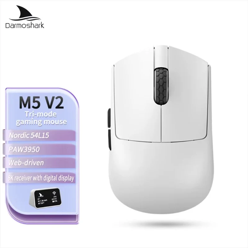 Darmoshark M5 Series Wireless Gaming Mouse PAW3950 Dual 8kHz 30000DPI 36g Lightweight