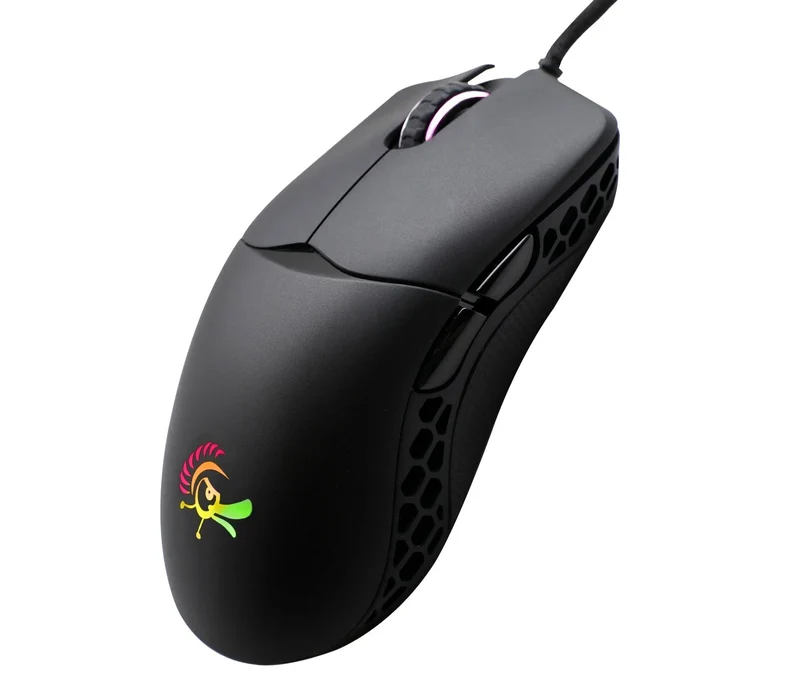 Ducky Feather Gaming Maus, ARGB - Huano Switches, schwarz
