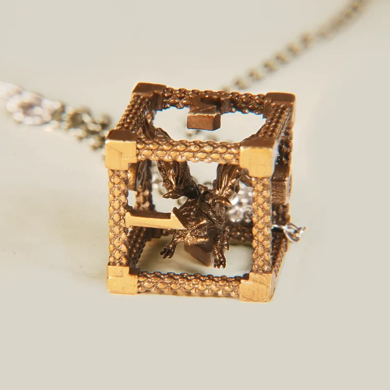Sterling Silver Dice Necklace