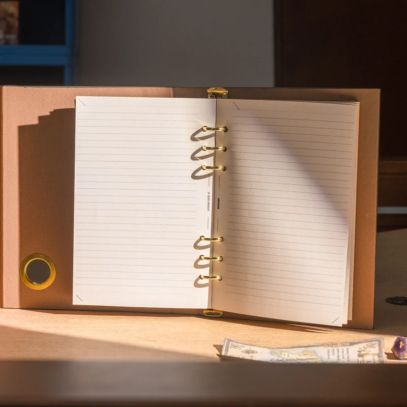 Legendary Gilded Ruled Pages | A5 6-Ring RPG Binder Refills