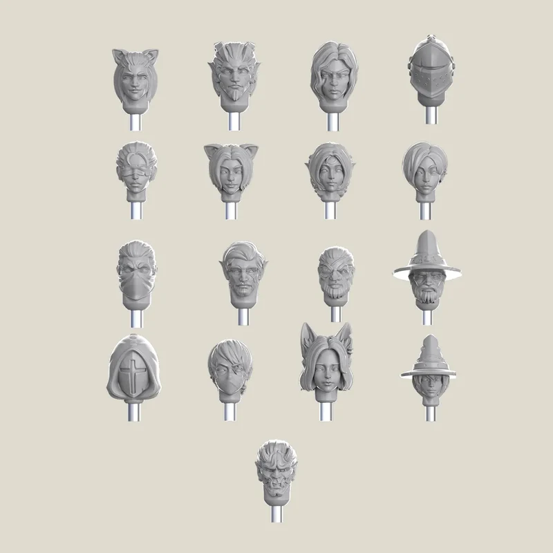 Magnetic Miniatures Head Expansion Pack (Choose Your Race)