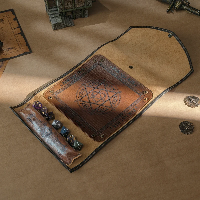 Scroll of Rolling: Portable Leather Dice Tray