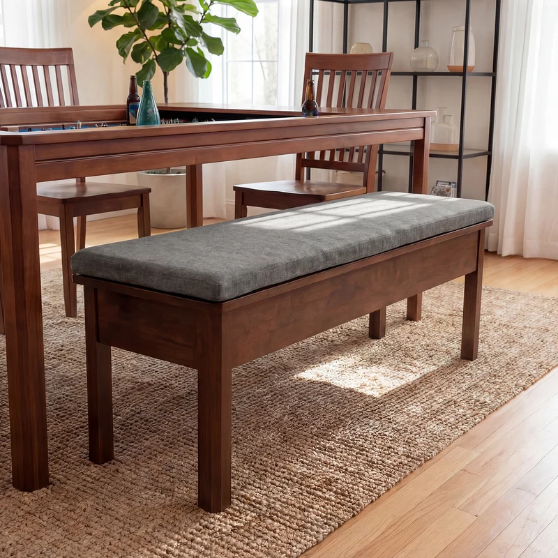 Removable Bench Cushion with Non-Slip Base