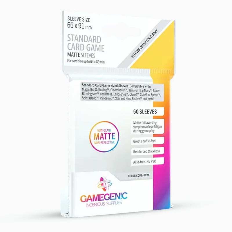 MATTE Standard Card Game Sleeves Clear 66 x 91 mm