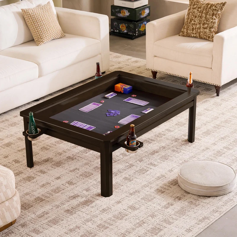Wooden Coffee Gaming Table With Topper