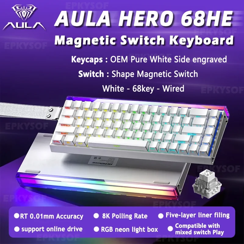 AULA HERO 68HE Magnetic Mechanical Keyboard