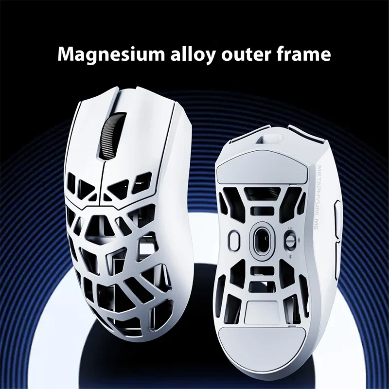 Metaphyuni M6 Wireless Gaming Mouse Lightweight Alloy Dual 8k PD3950 3mode Esport