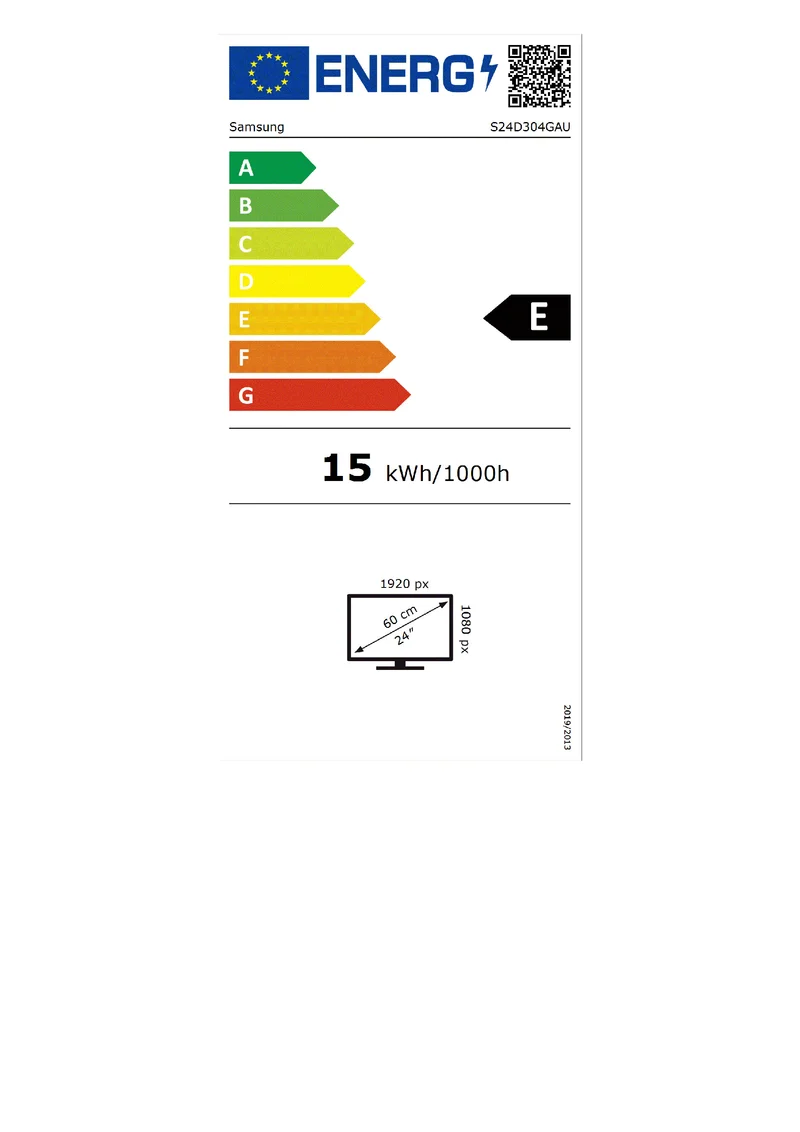 Samsung S24D304GAU computer monitor 61 cm (24") 1920 x 1080 pixels Full HD LED Black
