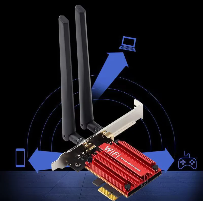 AC1200 WiFi 5 PCIe Bluetooth 4.0 PCIe High Speed Network Card
