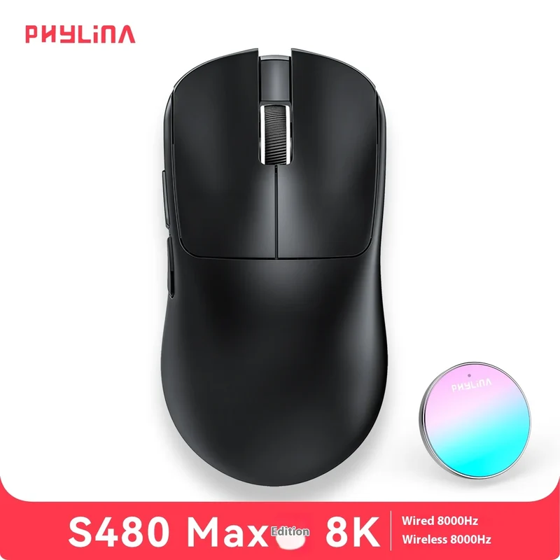 PHYLINA S480 Esports Gaming Mouse wireless 8K PAW3950 PAW3395 Lightweight