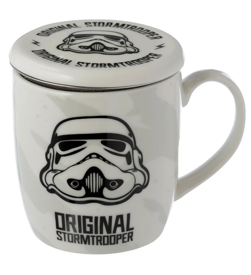 Original Stormtrooper Porzellanbecher mit Teesieb und Deckel