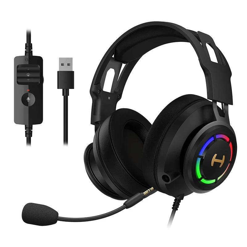 Edifier Gaming Headset HECATE G35 USB Gamer Headphone 7.1 Surround Sound 50mm Driver Detachable Mic In-line Control Hi-Res Audio