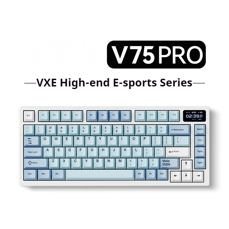 ATK VXE V75PRO Bluetooth three-mode mechanical keyboard hot-swappable aluminum alloy 81-key e-sports