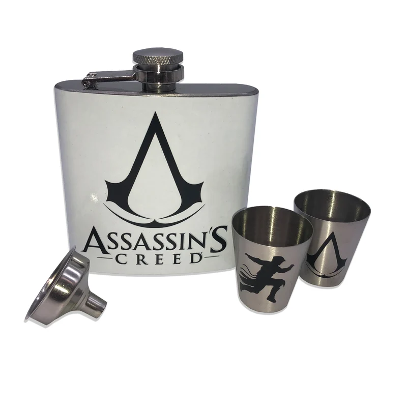 Assassin's Creed Flachmann-Set mit Schnapsgläsern und Trichter