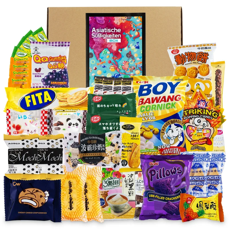 Asiatische Süßigkeiten-Box mit über 30 Sorten