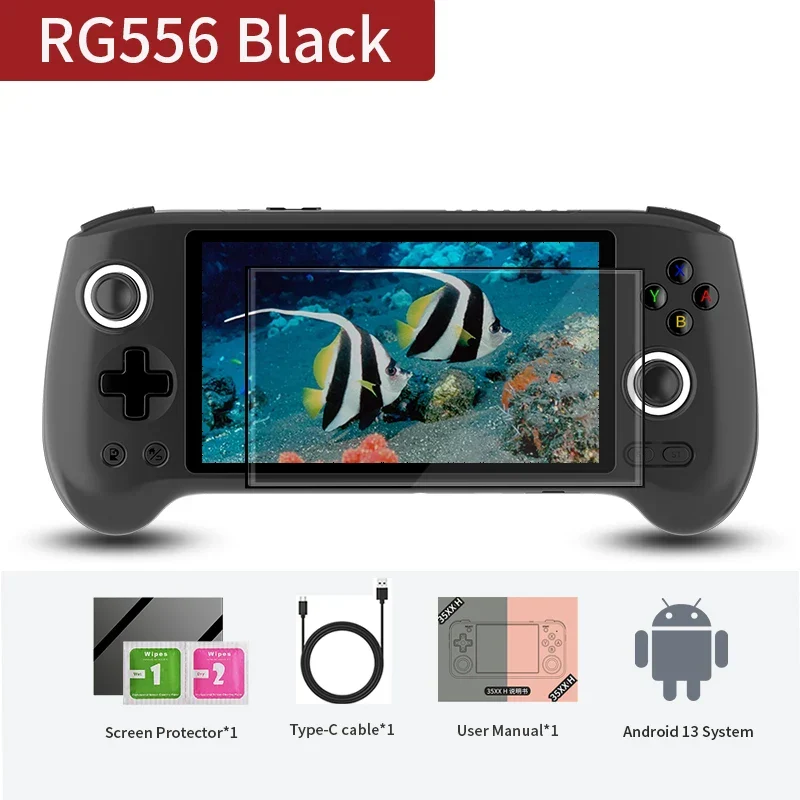 ANBERNIC RG556 Retro Handheld Game Console Unisoc T820 Android 13 5.48 inch 5500mAh WIFI Bluetooth