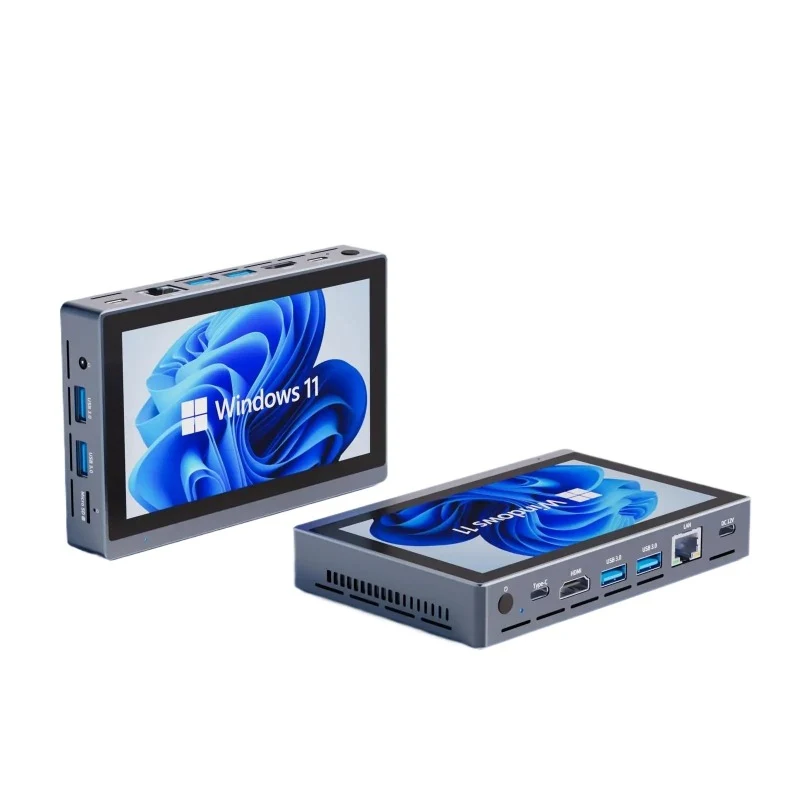 Higole 2 Pro Mini PC 5.5'' N5095 Windows 11 WiFi5 BT5.0 Touch Screen Tablet 2500mAh Desktop Industrial Computer