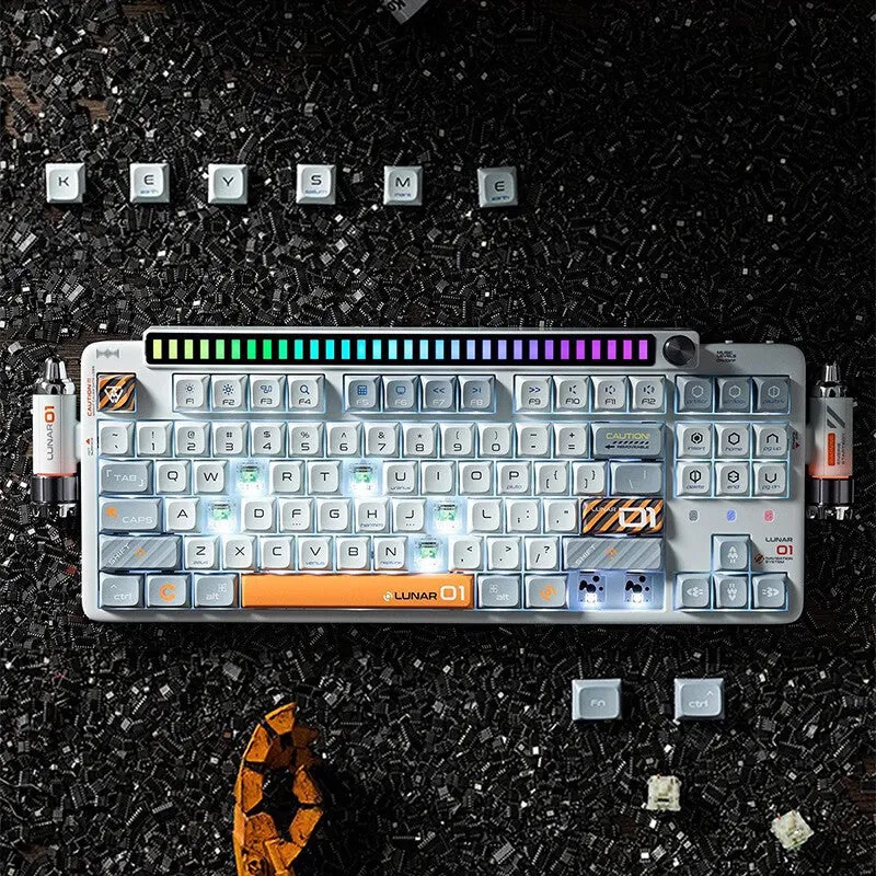 KEYSME Lunar01 Mechanical Keyboard Wireless 2.4G Bluetooth Gpro3.0 Linear Switch