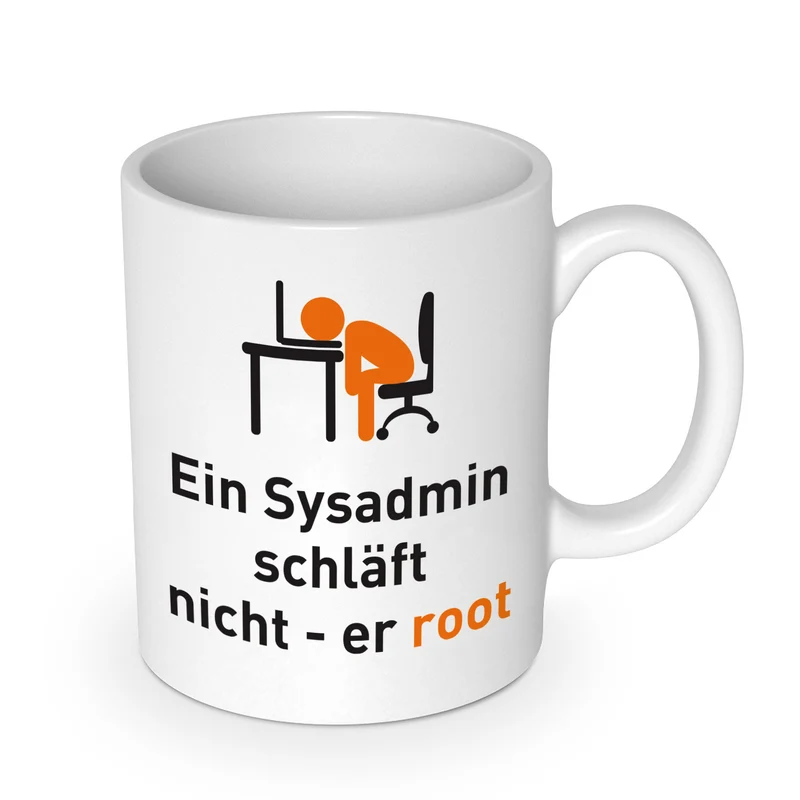 Ein Sysadmin schläft nicht Becher
