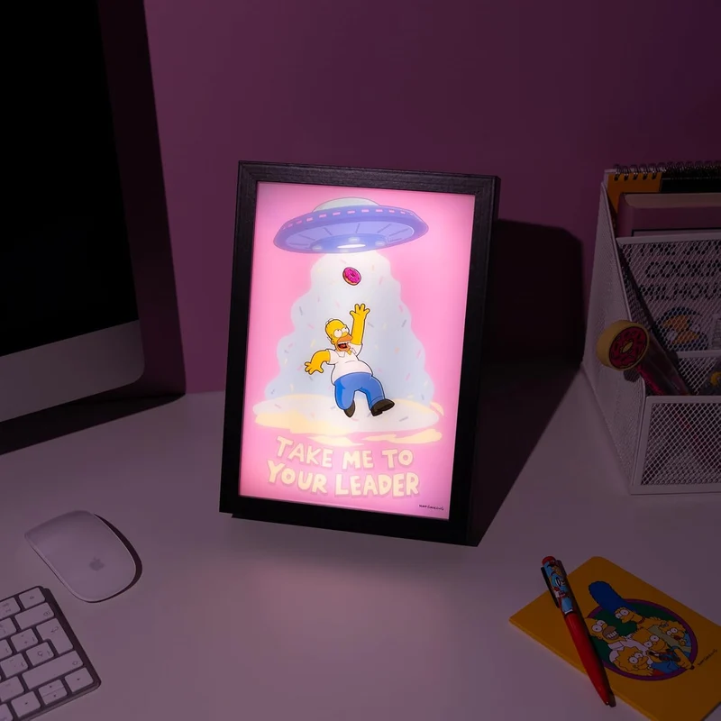 Die Simpsons Homer LED Leuchtbild "Take Me To Your Leader"