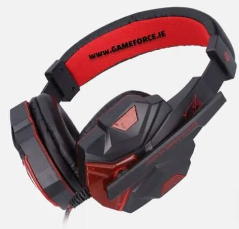 PC-LINK SY830mv - RED / Black Gaming Headset USB WIRED with Luminous Red