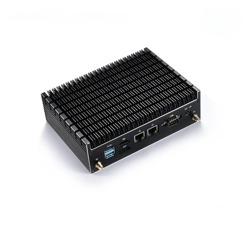 Mini PC Fanless Design Intel Core i5 i7 Dual Lan 4K Output Gaming Industrial Computer