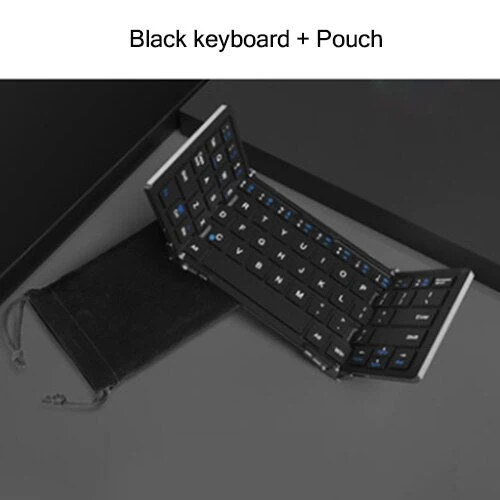 B.O.W Mini Keyboard Bluetooth Connected to Tablets / Phone iOS Windows Android System Support Pocket Size Folded Style