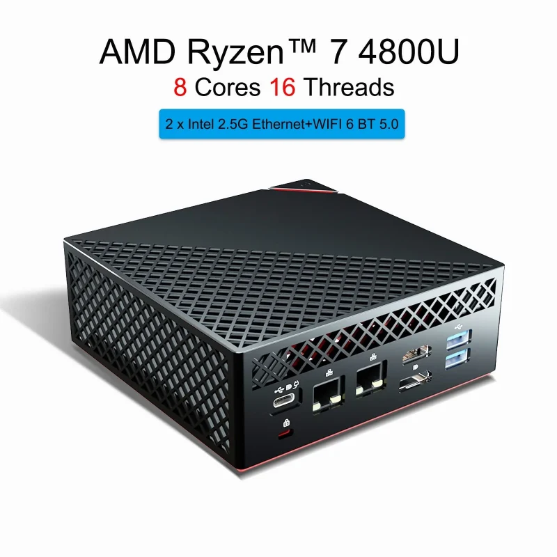Chatreey AN1P Ryzen 4500U 4800U 2X2.5G intel NIC 3x4K@60GHZ output Windows 11 Gaming Destop Computer Gamer PC NVME SSD