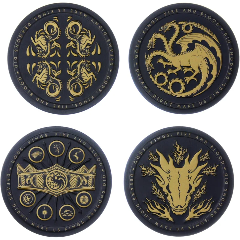 House of Dragon Metall Untersetzer Set