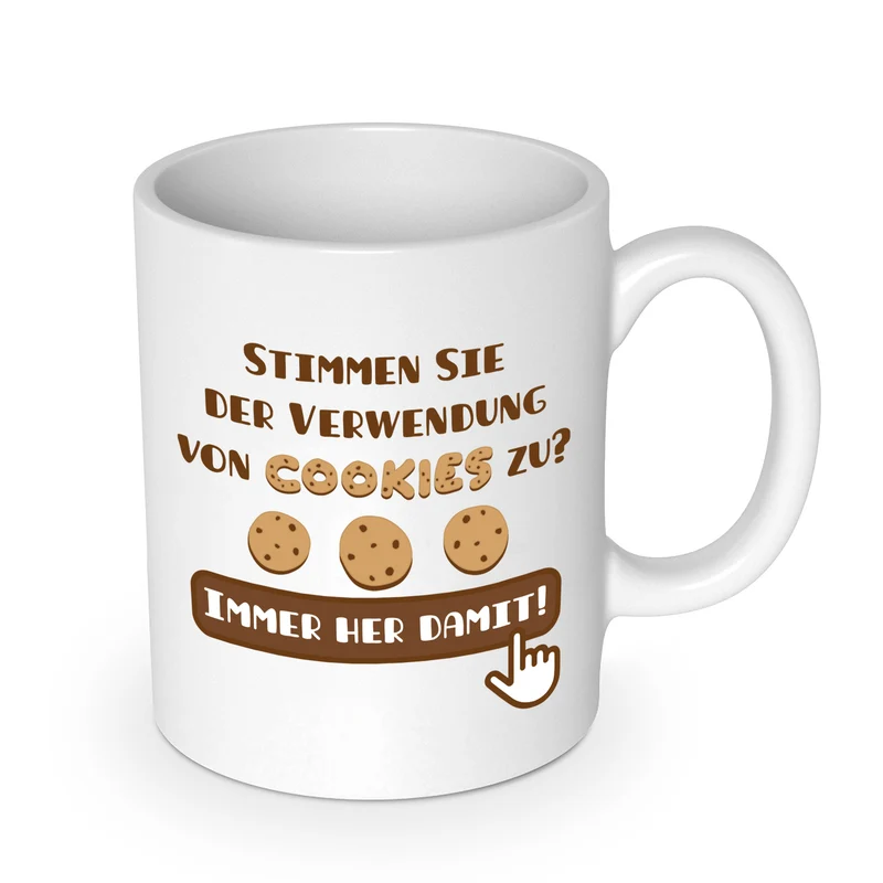 Verwendung von Cookies Becher