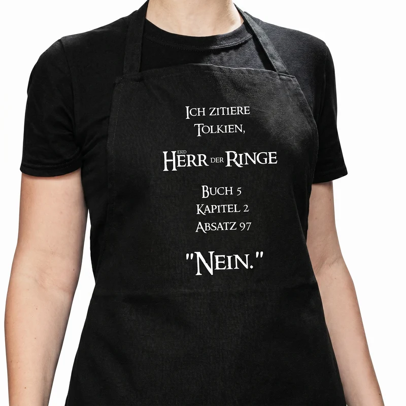Küchen- und Grillschürze "Ich Zitiere Tolkien"