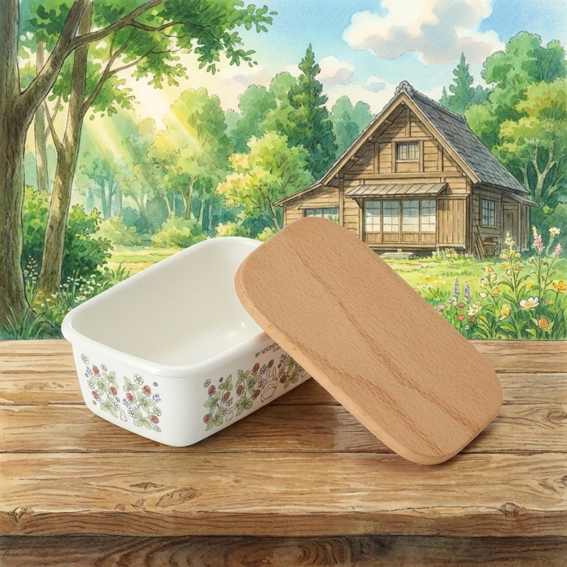 Mein Nachbar Totoro Butterdose mit Holzdeckel