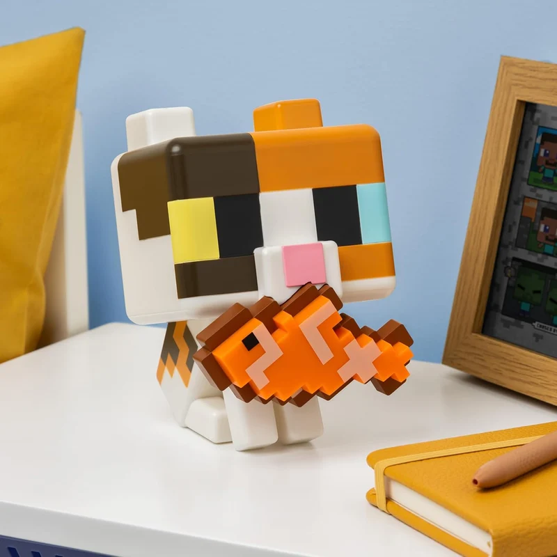 Minecraft Katze 3D Farbwechsel Lampe