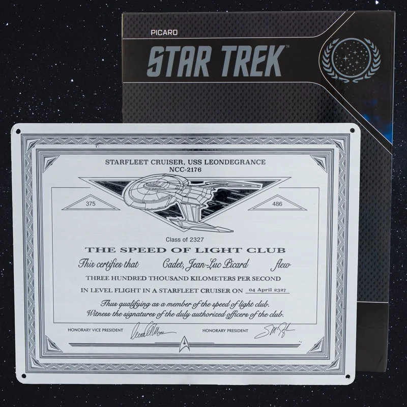 Star Trek Picard Speed of Light Club Plakette