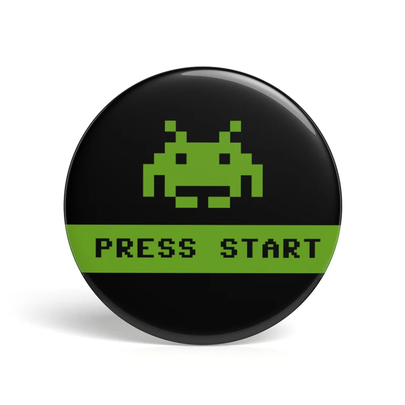 Geek Button Press Start