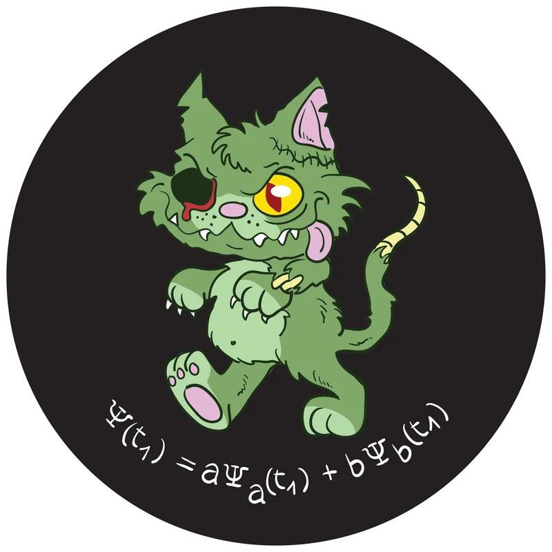 Aufkleber Schrödingers Zombiekatze