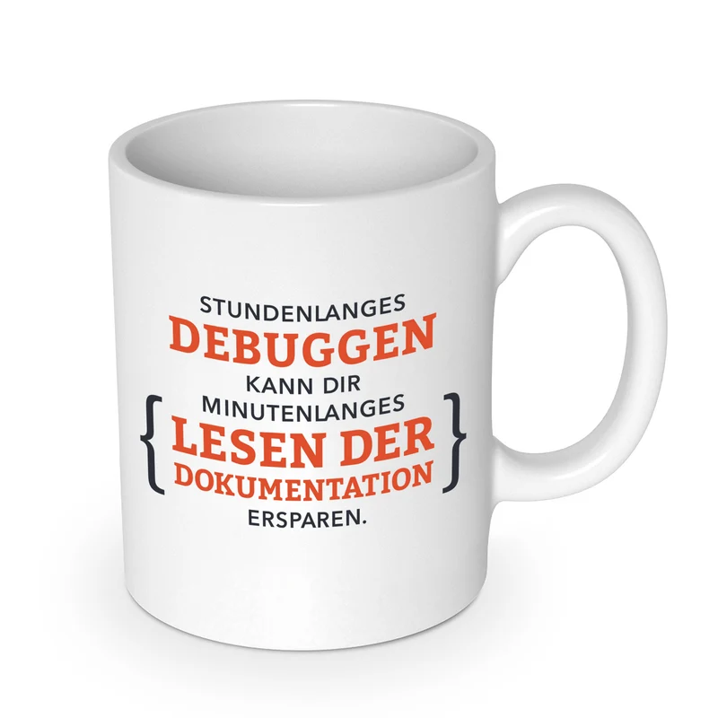 Stundenlanges Debuggen Becher