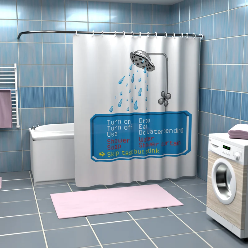 Adventure Game Dialogbox Duschvorhang
