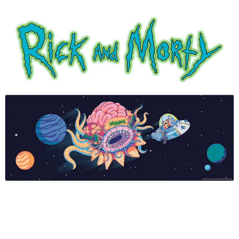 Rick and Morty XL Mauspad und Untersetzer Set