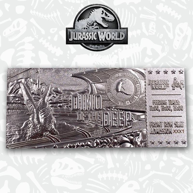 Jurassic World Limited Edition Silber Mosasaurus Ticket
