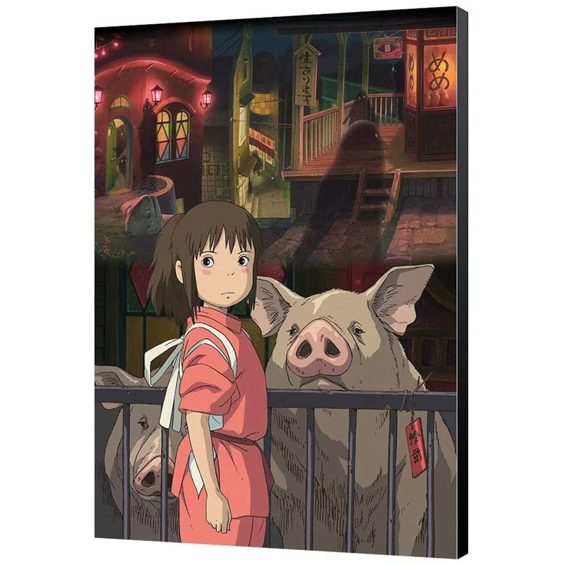 Ghibli Chihiros Reise ins Zauberland Wandbild aus Holz