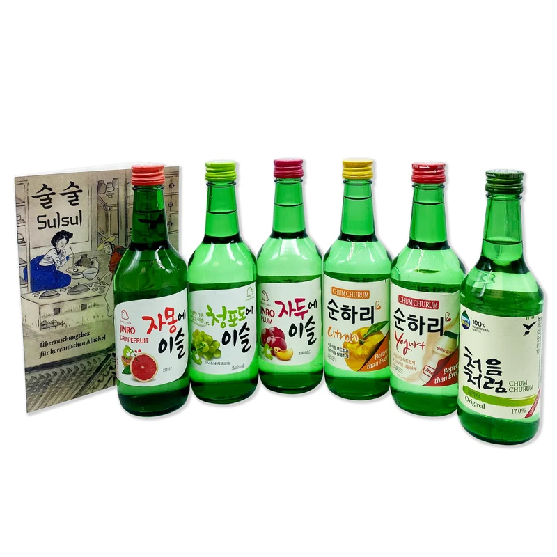 Sulsul Soju: Überraschungsbox mit 6 Soju-Getränken aus Korea