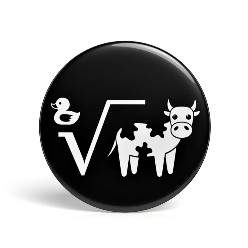 Geek Button Ente Wurzel aus Kuh