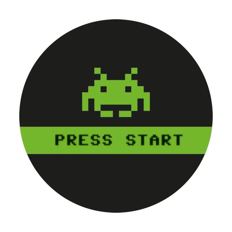 Geek Aufkleber Press Start