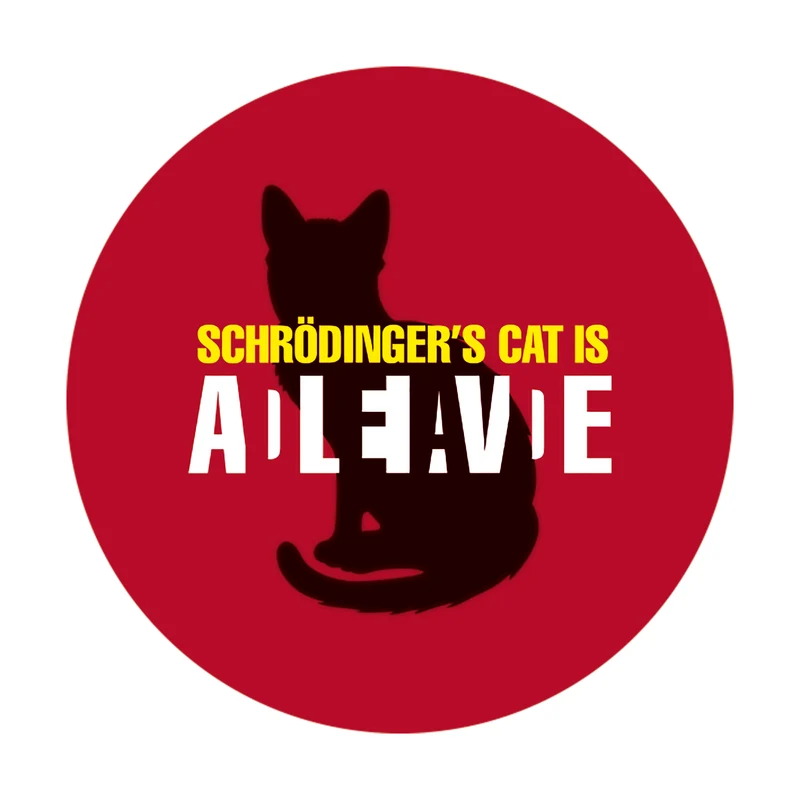 Geek Aufkleber Schrödingers Katze